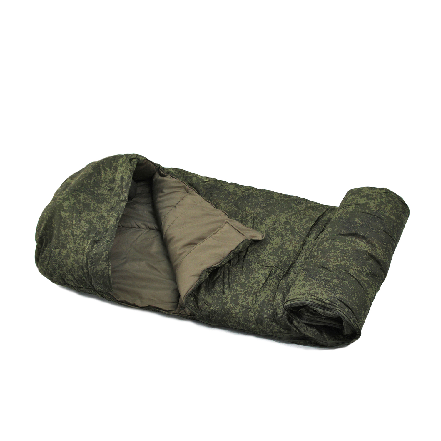 Мешок спальный, одеяло с подголовником, 210*75, темп. до -10, цв. Пиксель, полиэст. (JJSD-002)(14-2)