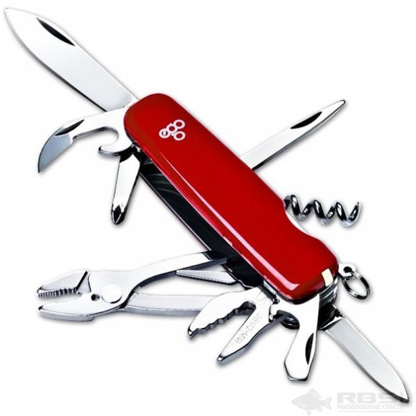 Нож складной K-11, 11 предметов, красный