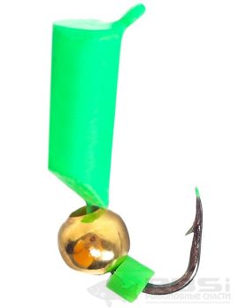 арт.228-Столбик неон зеленый с м.шаром0,6гр.ø2,5мм.