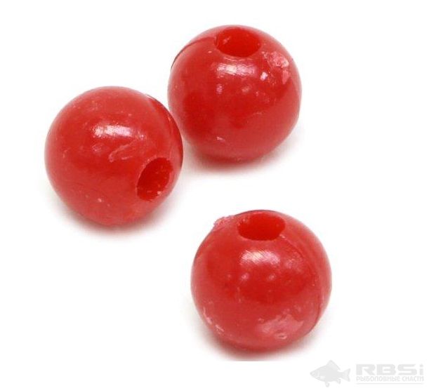 Бусина фидерная Namazu Soft Beads, PVC, круглая, d-6 мм, цв. фц. красный (20 шт.)/1000/