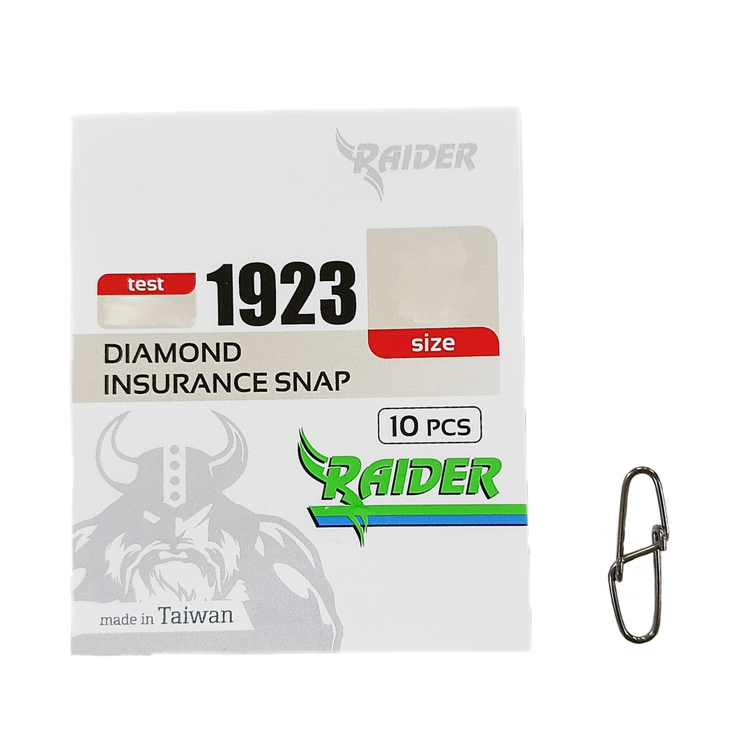 застёжка /RAIDER/ DIAMOND INSURANCE SNAP (уп.10шт) №2 (test 22.0кг) 1923-002