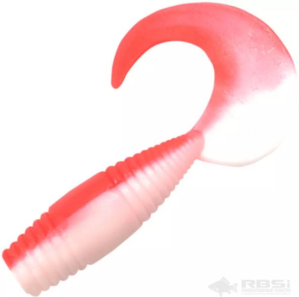 Твистер YAMAN PRO Spry Tail, р.1,5 inch, цвет #27 - Red White (уп. 10 шт.)