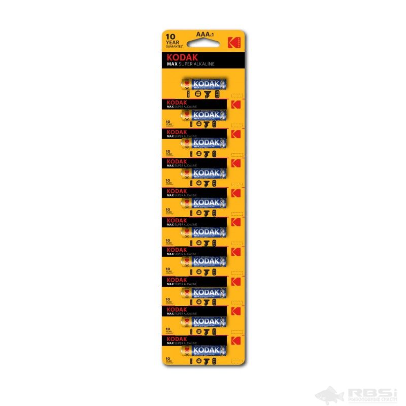 Батарейка Kodak MAX LR03 Alkaline отрывной блистер 10шт/10/100/1000