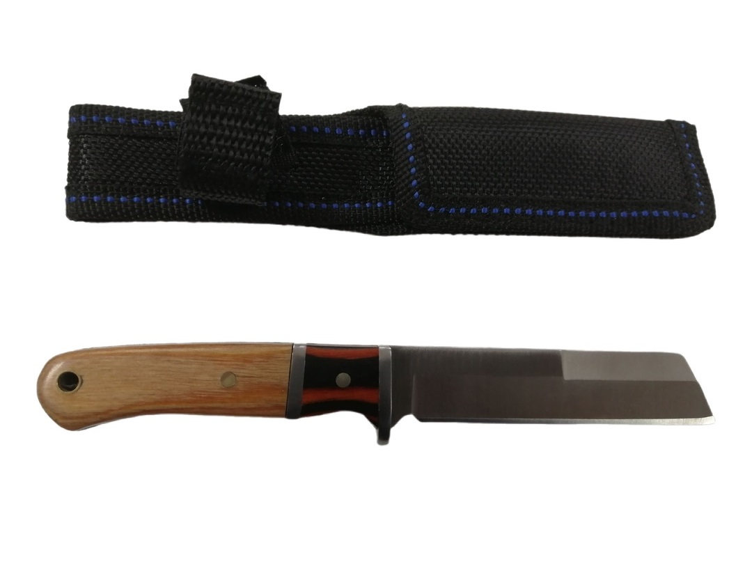 Нож туристический X93 в чехле тканевом 80/160/80 сталь 50cr15 лезвие белый никель