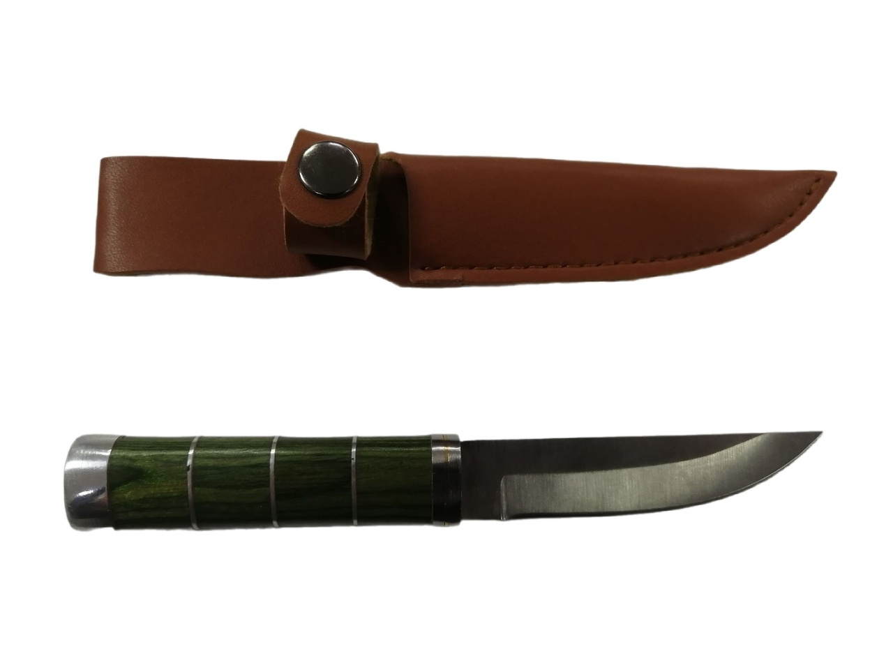Нож туристический Коламбия К30 ручка наборная 16см/8см в чехле цвет 3