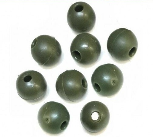 Бусина (пакет) d.7 ЗЕЛЕНАЯ (силикон) (уп/15шт)
