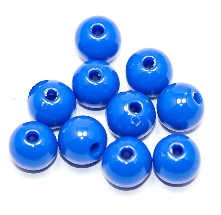 бусинка /MIFINE/ резиновая (уп.10шт) на блистере-50шт. цвет-синий 58045-7