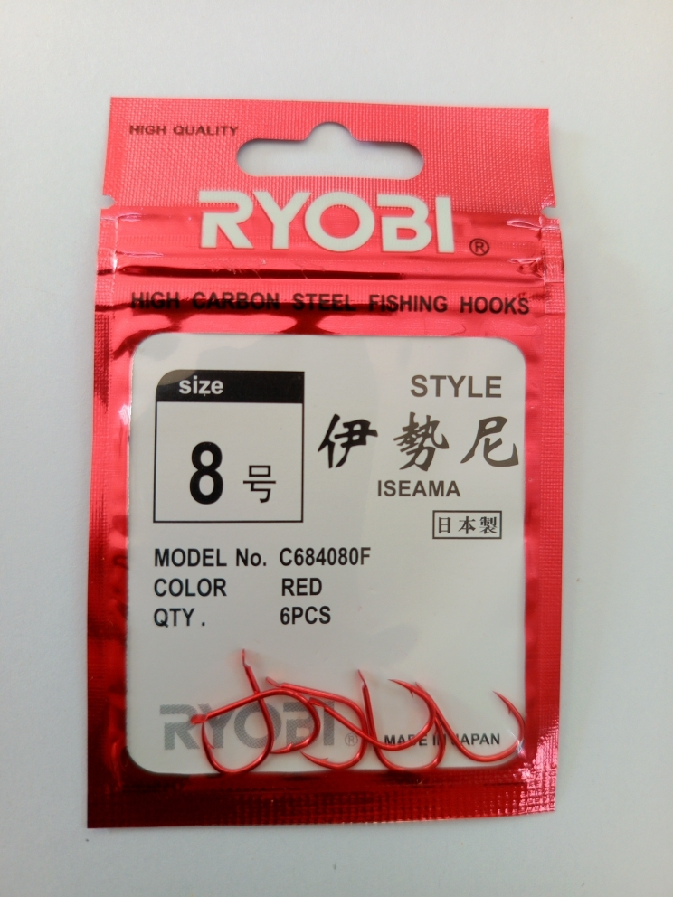 RYOBI ISEAMA FLATTED RED #8 уп.5 пакет.