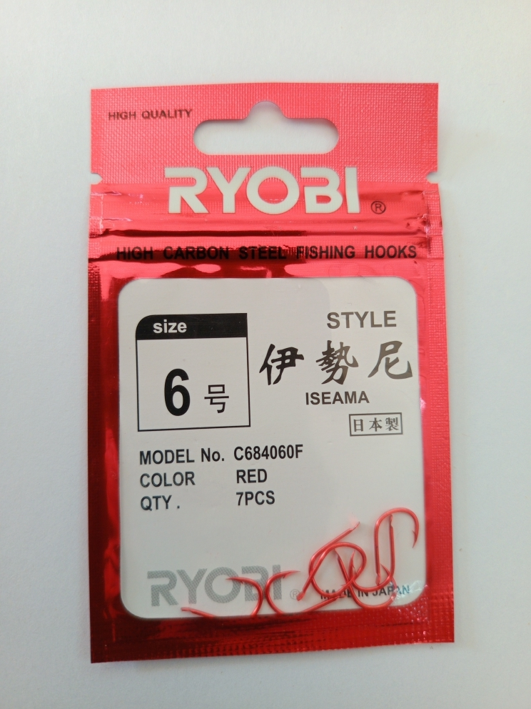 RYOBI ISEAMA FLATTED RED #6 уп.5 пакет