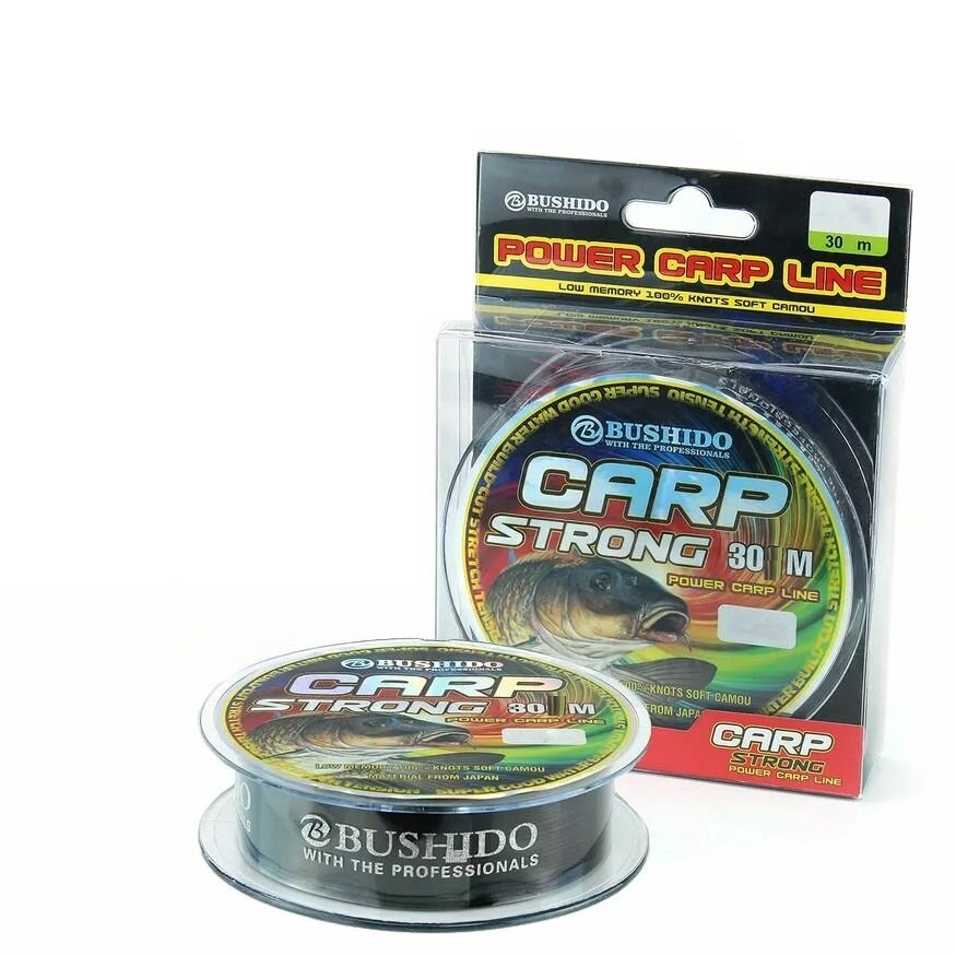леска /BUSHIDO/ CARP STRONG power carp line (30м) 0,35мм 16,5кг 0401-070