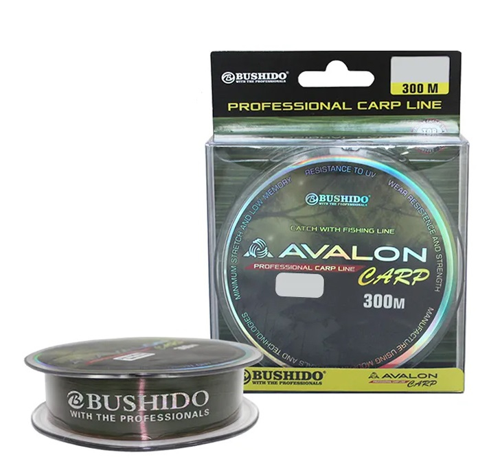 леска /BUSHIDO/ AVALON CARP (300м) 0,35мм (болотный, матовый) 16,8кг 0434-035