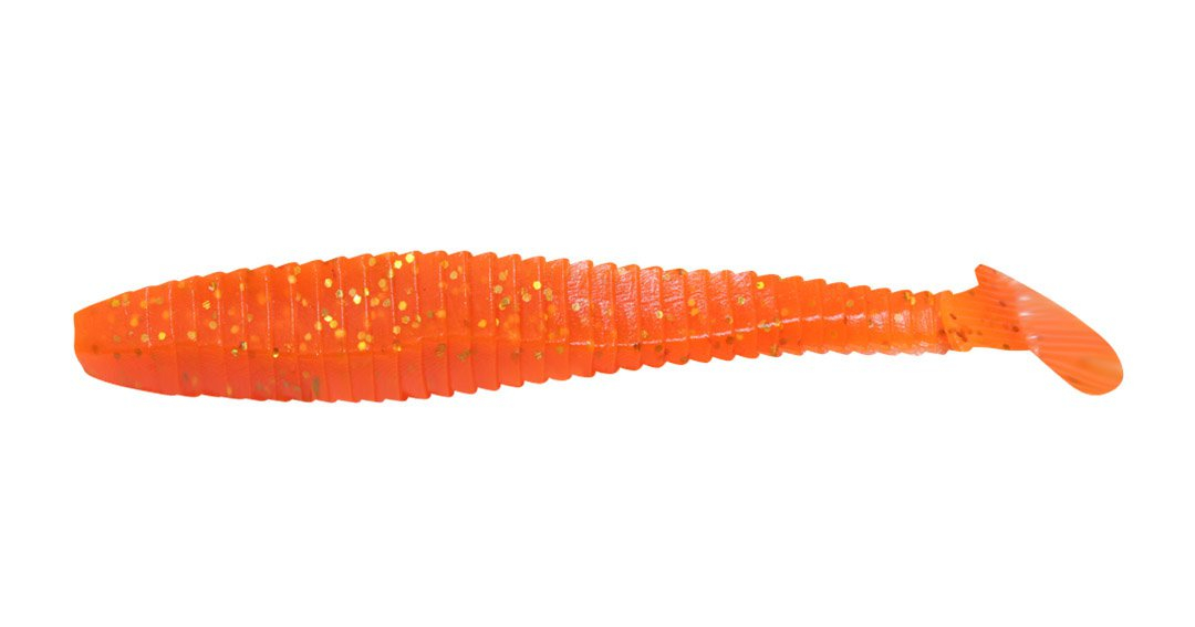 Виброхвост YAMAN PRO Flatter Shad, р.3 inch, цвет #03 - Carrot gold flake (уп. 6 шт.)