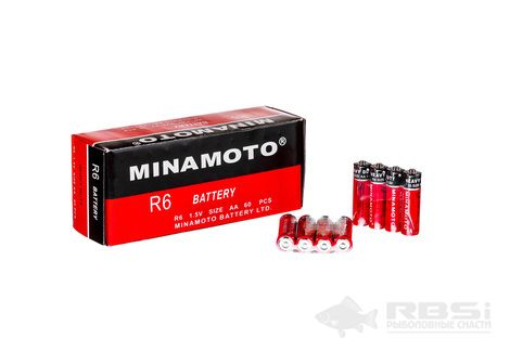 Батарейка MINAMOTO R06 (АА)/60/